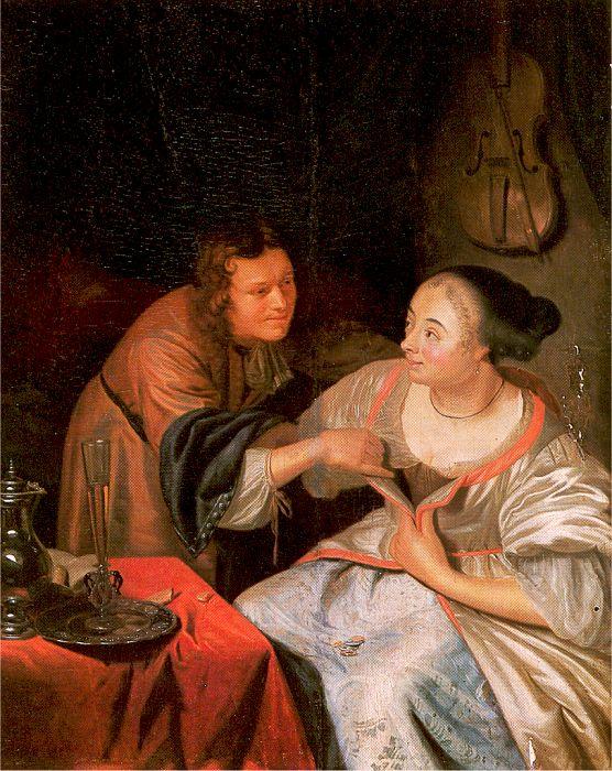 MIERIS, Frans van, the Elder Carousing Couple Sweden oil painting art